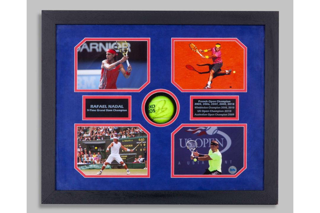 An autographed US Open four tennis ball display - Image 3 of 5