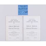 A rare 1924 four page card programme from the second Wightman Cup challenge match