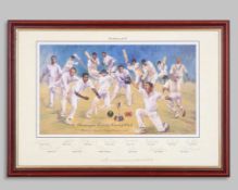 The Heroes of '97 Glamorgan County Cricket Club by Adrienne Howes autographed print