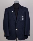 Dickie Bird worn official England Cricket single-breasted blazer