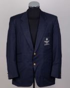 Dickie Bird worn official National Grid International Panel Cricket single-breasted blazer