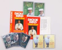 Dickie Bird proof copy of Dickie Bird That's Out! and draft copy of From The Pavilion End