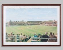 Lords Cricket Ground 1980 Centenary Test by Alan Fearnley autographed limited edition print