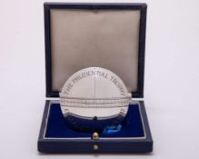 Dickie Bird silver England v. Pakistan The Prudential Trophy ODI cricket series medal, 1982