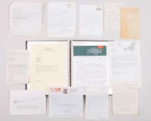 Dickie Bird folder of response letters regarding invitation to Tribute to Dickie Bird event
