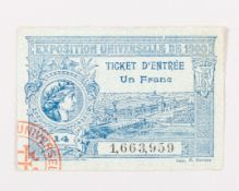 A 1900 Paris Olympic Games ticket