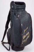 Jose Maria Olazabal black leather golf bag