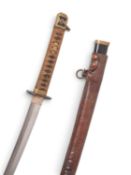 Post-war Japanese souvenir sword by Tenshozan Tanren for US Armed Forces, circa 1946