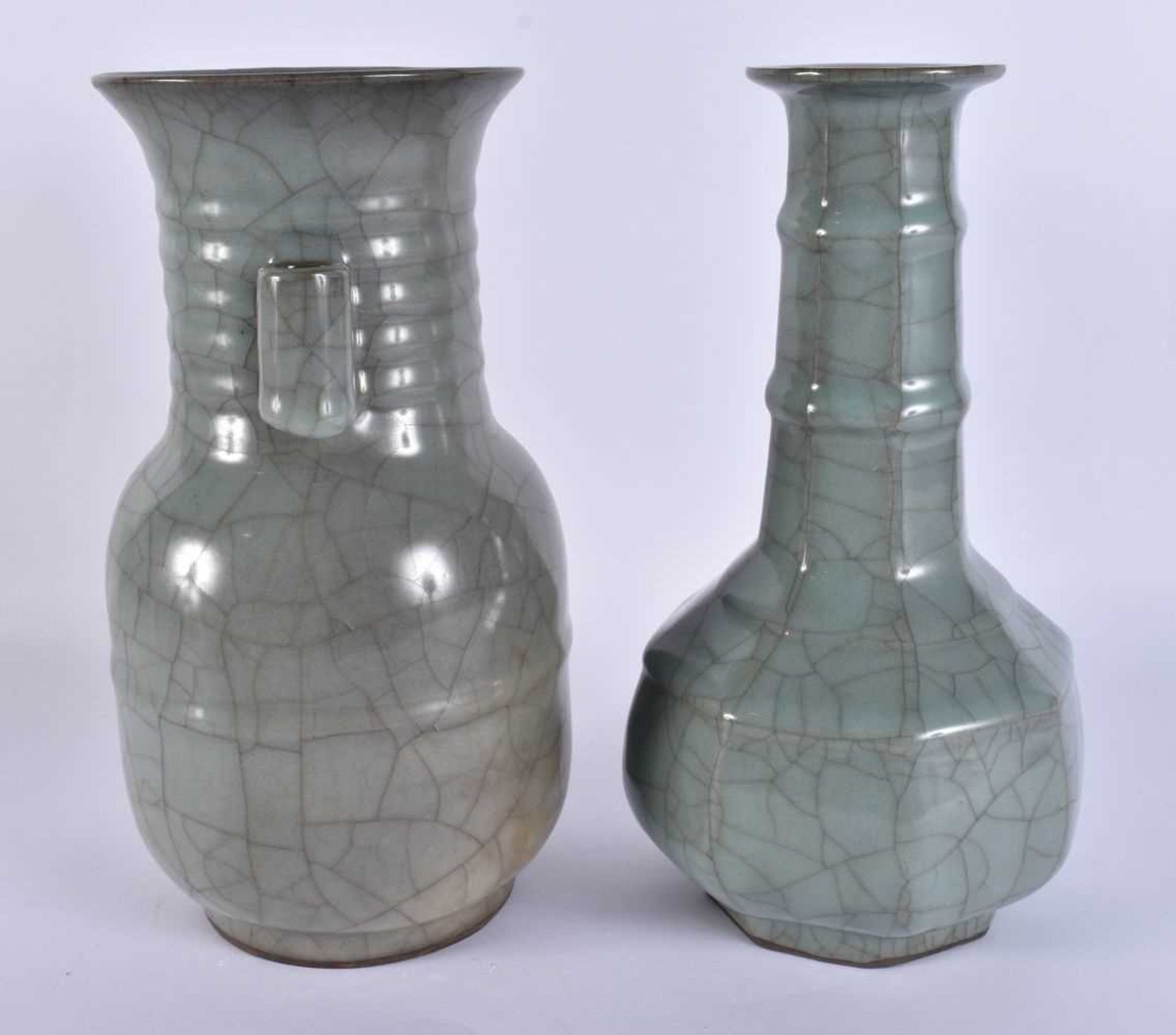 TWO CHINESE SUNG TYPE POTTERY VASES. 23 cm high. (2) - Image 2 of 5