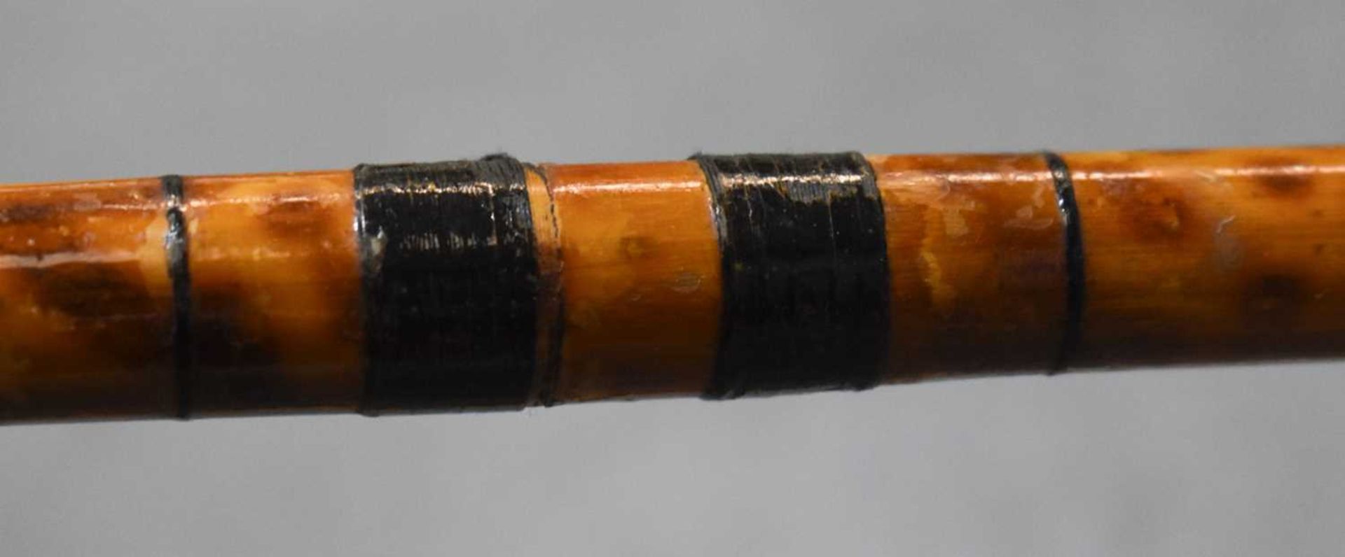 A VERY LARGE BAMBOO FISHING POLE and Hardys rod. (2) - Image 5 of 7