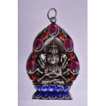 A Tibetan Guan Yin Pendant. Marks to base. 6.8cm x 4.3cm x 1cm, weight 83g