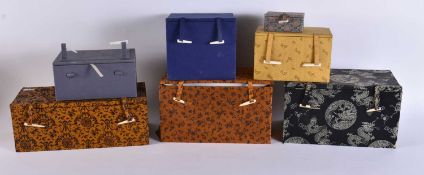 ASSORTED CHINESE COLLECTORS BOXES. Largest 25 cm wide. (qty)