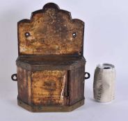 A RARE ANTIQUE MARITIME INTEREST SHIPWRECKED FISHERMAN'S COLLECTION BOX. 32 cm x 26 cm.