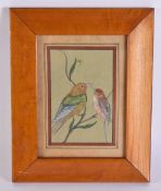 Indian School (Early 20th Century) Watercolour, Two birds. 27 cm x 20 cm, image 20 cm x 24 cm.