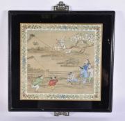 A LATE 19TH CENTURY CHINESE SILK PAINTING Late Qing, depicting children in a landscape. 38 cm x 34