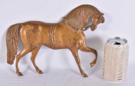 AN UNUSUAL 19TH CENTURY GRAND TOUR BRONZE EQUESTRIAN HORSE. 28cm x 18 cm.