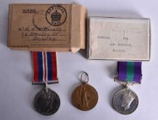 MISC MEDALS including one inscribed 19422 Pte S Chetwynd R W Fus. (3)