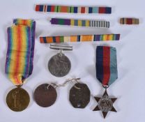 A Military collection comprising an uninscribed War Medal and 39/45 Star, 2 ID Tags for 198192 S