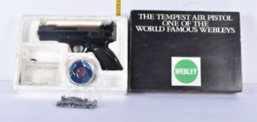 A Webley Tempest air pistol with original box 22 x 30cm