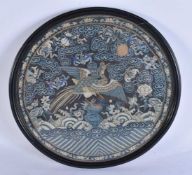 AN 18TH/19TH CENTURY CHINESE KESI SILK BIRD RANK BADGE. 30cm wide.
