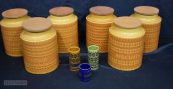 A collection of vintage Hornsey porcelain storage jars 20 x 15cm (8)
