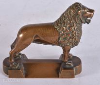AN 18TH/19TH CENTURY GERMAN BRONZE MODEL OF THE BRUNSWICK LION of possibly military interest (