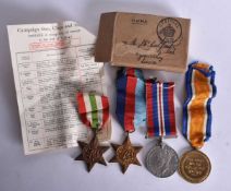 MISC MEDALS including one inscribed 38977 Pte S J Jones Oxf & Bucks L I. (qty)