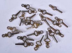 A collection of pocket watch keys (Qty)