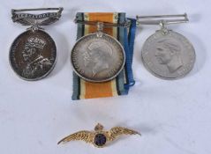 MISC MEDALS 1914-1918 presented to L-3357 Pte M Bannell 9 LRS, Territorial 6527223 JHMC Cormack 2