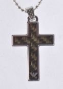 AN ARMANI SILVER CHAIN. 14.8 grams. 50 cm long, pendant 4.5 cm x 2.5 cm.