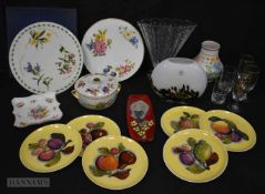 A Poole pottery vase together with Royal Worcester ceramic tableware, Italian ceramics, Nason