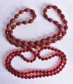 Two Bead Necklaces. Longest 70cm (2)
