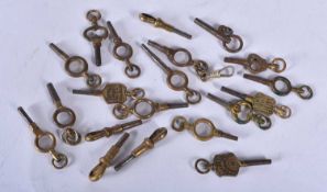 A collection of pocket watch keys (Qty)