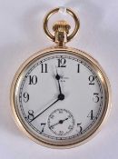 A 9 Carat Gold Cased Open Face Waltham Pocket Watch. Working, Case Stamped 9K 375, Dial 4.9cm,
