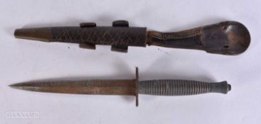 British Army Commando Dagger w/ Scabbard & Belt Loop. 30 cm long. WE ARE UNABLE TO OFFER IN-HOUSE