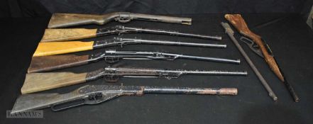 A collection of vintage air rifles Milbro, Diana, Parris etc (7)