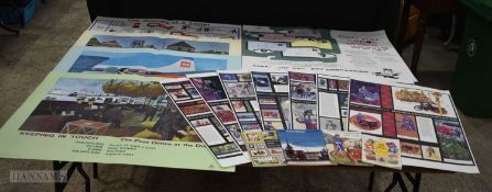 A collection of vintage post office posters 74 x 94cm (Qty)