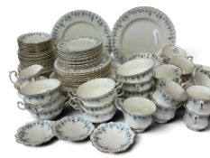 A Royal Albert 'Memory Lane' part dinner service to include 9 x dinner plates, 9 x salad plates, 12