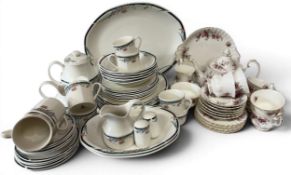 Royal Albert Lavender Rose tea service to include cake plate, 6x tea plates, 6x saucers, 6x tea cups