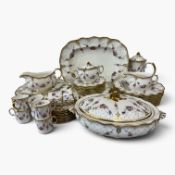 Royal Crown Derby 'Royal Antoinette' pattern eight place setting coffee and dinner service, compris