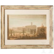 Louise Joséphine Sarazin de Belmont (1790 - 1870), Blick auf das Forum Romanum in Aquarell, Frankrei