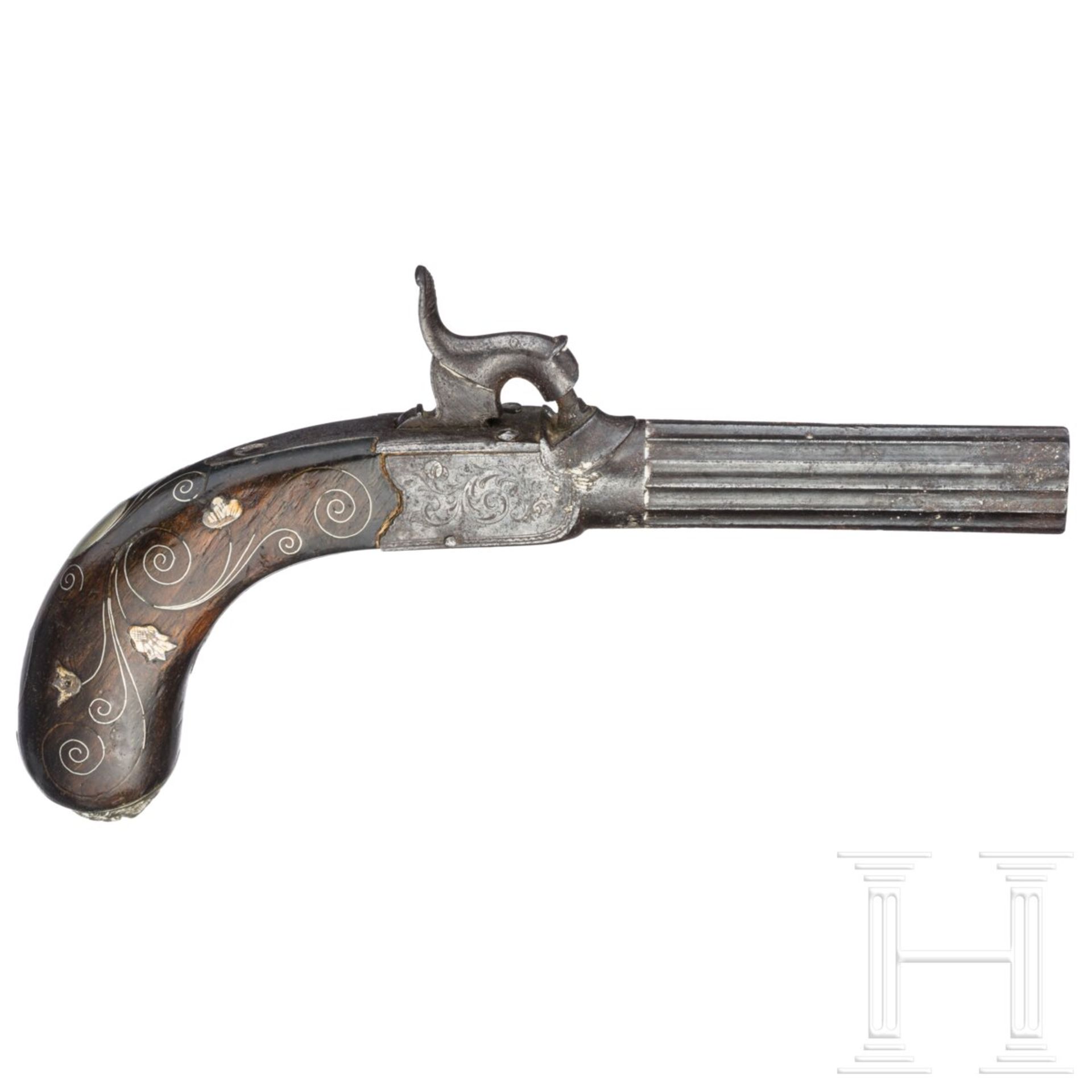 Zwei Perkussionsterzerole, London um 1840 - Bild 3 aus 7