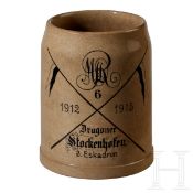 A mug or lidless stein of Dragoner Stockenhofen of Magdeburger Dragoner Regiment 6, 3. Eskadron for