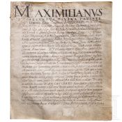 Kaiser Maximilian II, Adelsbrief, datiert 1573