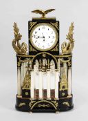 Wiener Portaluhr in Vitrine, Nuss