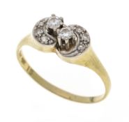 Yin und Yang Brillant-Ring GG/WG