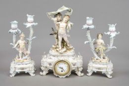 Historismus - Pozellan Uhrengarni