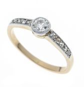 Altschliff-Diamant-Ring GG/WG 585