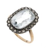 Aquamarin-Diamant-Ring GG 585/000