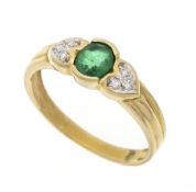 Smaragd-Diamant-Ring GG 585/000 m